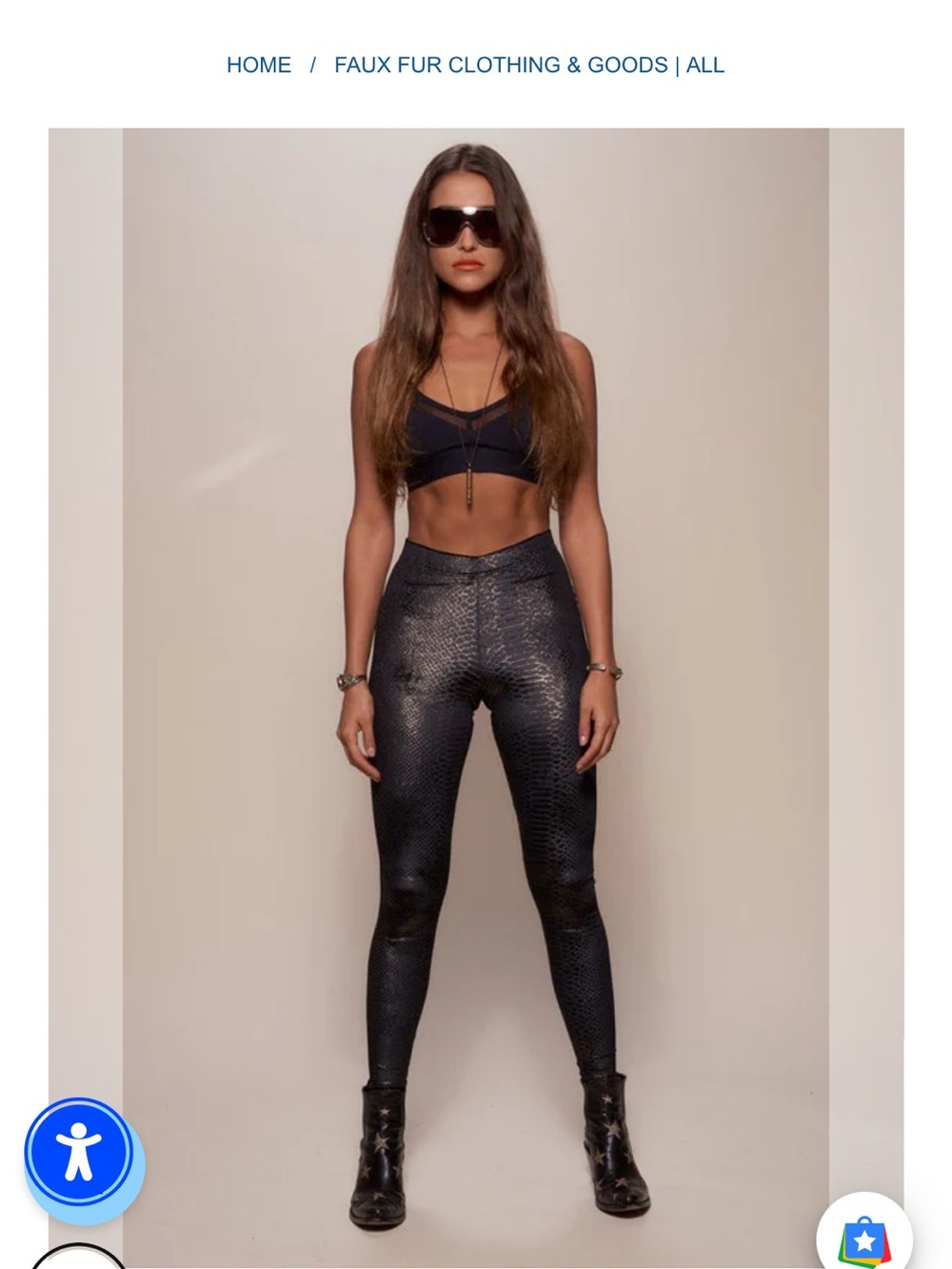 SpiritHoods VELVET LEGGINGS BLACK METALLIC SNAKESKIN